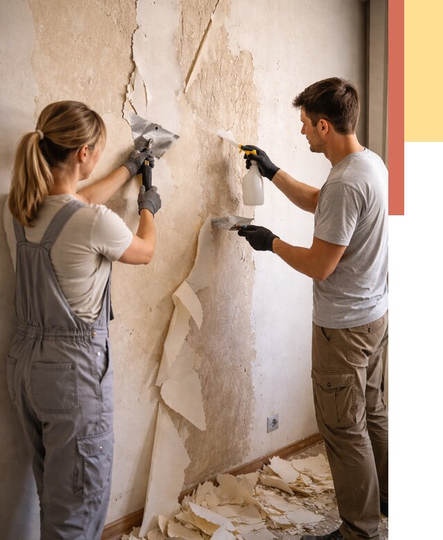 Снятие старых обоев в Сочи от 5426 руб. под ключ недорого | ОТДЕЛОЧНИК-Счи