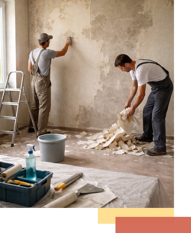 Снятие старых обоев в Сочи быстро и качественно