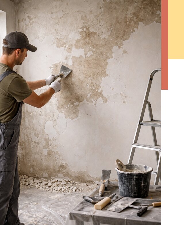 Снятие старой шпаклевки в Сочи от 1912 руб. — быстро и недорого | ОТДЕЛОЧНИК-Счи