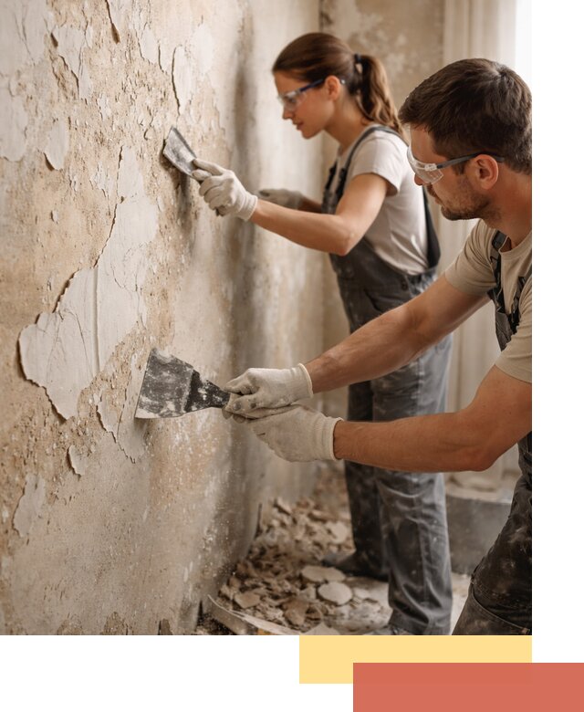 Снятие старой шпаклевки и подготовка поверхностей в Сочи