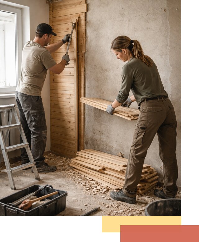 Демонтаж вагонки со стен в Сочи — профессиональный демонтаж