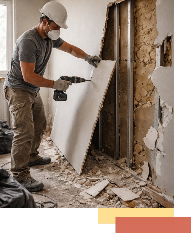 Демонтаж гипсокартона со стен в Сочи качественно и быстро