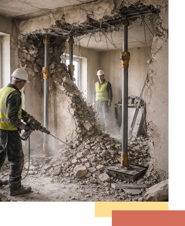 Снос несущих стен в Сочи с гарантией безопасности и качества