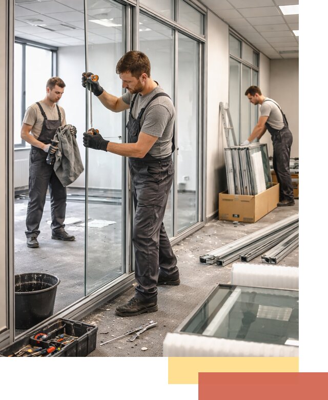 Демонтаж стеклянных перегородок в Сочи быстро и безопасно