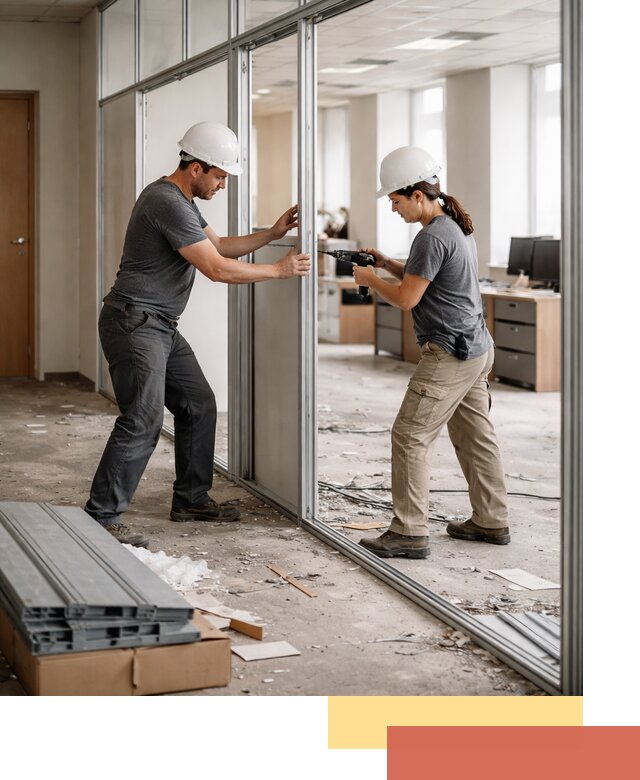 Демонтаж алюминиевых перегородок в Сочи быстро и аккуратно