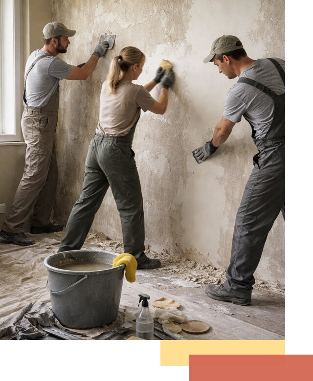 Очистка стен от клея и грунтовки в Сочи качественно и быстро