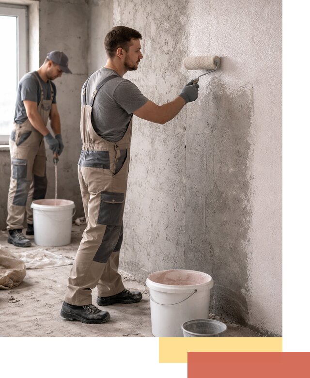 Нанесение бетоноконтакта на стены в Сочи для последующей отделки