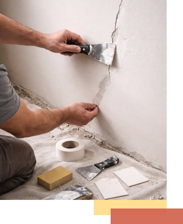 Заделка трещин и сколов в стенах и потолках в Сочи