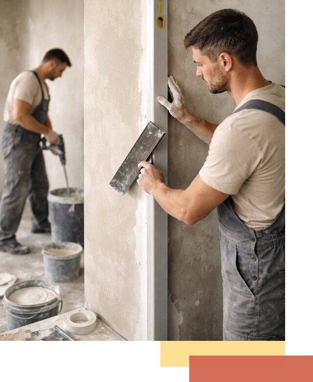 Выведение углов стен в Сочи: монтаж и оштукатуривание