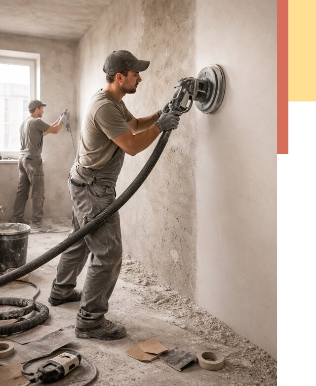 Шлифовка стен в Сочи от 1240 руб/м2 — быстро и недорого | ОТДЕЛОЧНИК-Счи