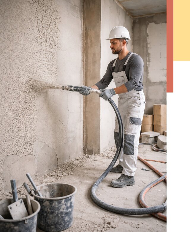 Машинная штукатурка стен в Сочи под ключ от 6718 руб./м2 | ОТДЕЛОЧНИК-Счи