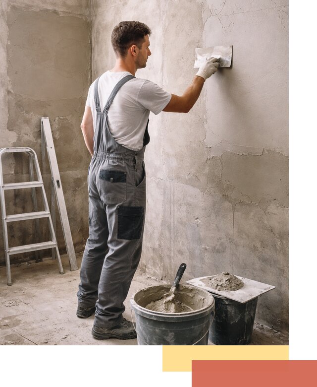 Штукатурка стен в ванной под ключ в Сочи