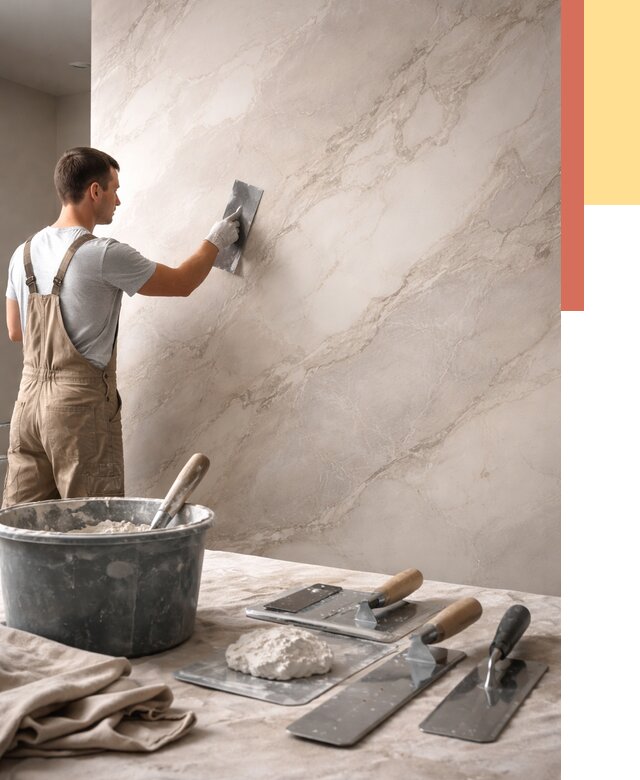 Декоративная штукатурка под мрамор в Сочи от 2894 руб./м² — быстро и недорого | ОТДЕЛОЧНИК-Счи