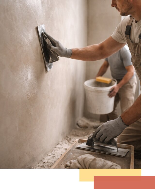 Нанесение марокканской штукатурки таделакт в Сочи