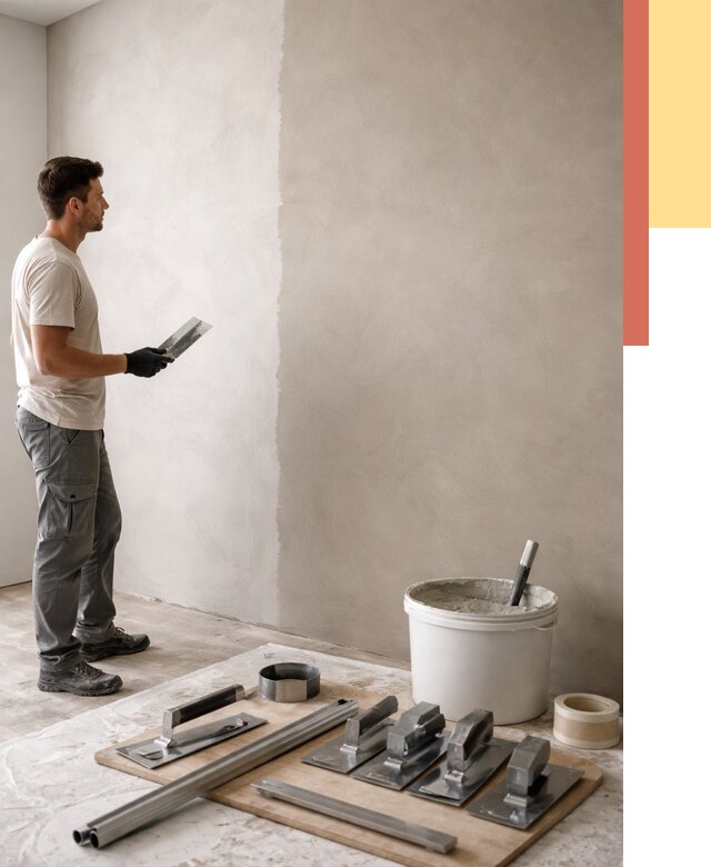 Нанесение микроцемента на стены в Сочи от 3308 руб./м2 под ключ | ОТДЕЛОЧНИК-Счи