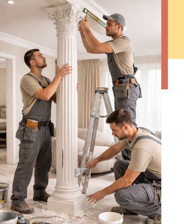 Установка декоративных колонн в Сочи от 12403 руб. под ключ | ОТДЕЛОЧНИК-Счи