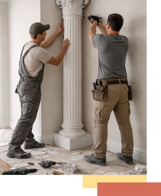 Установка декоративных колонн в Сочи под ключ