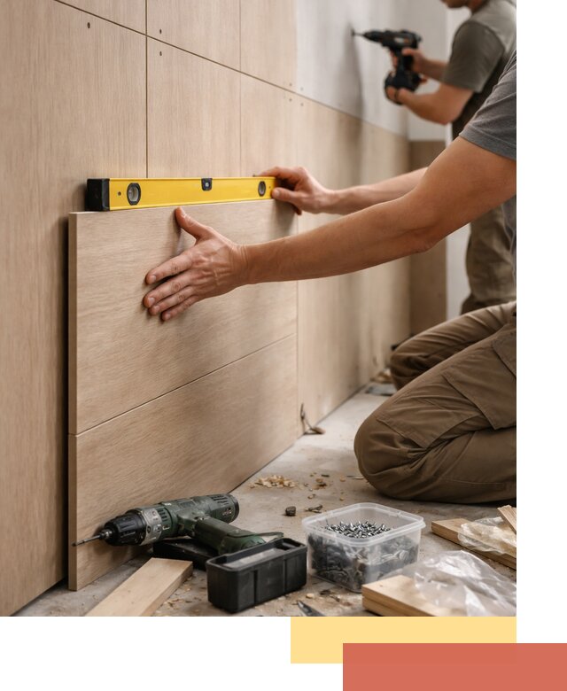 Профессиональный монтаж МДФ панелей на стены в Сочи