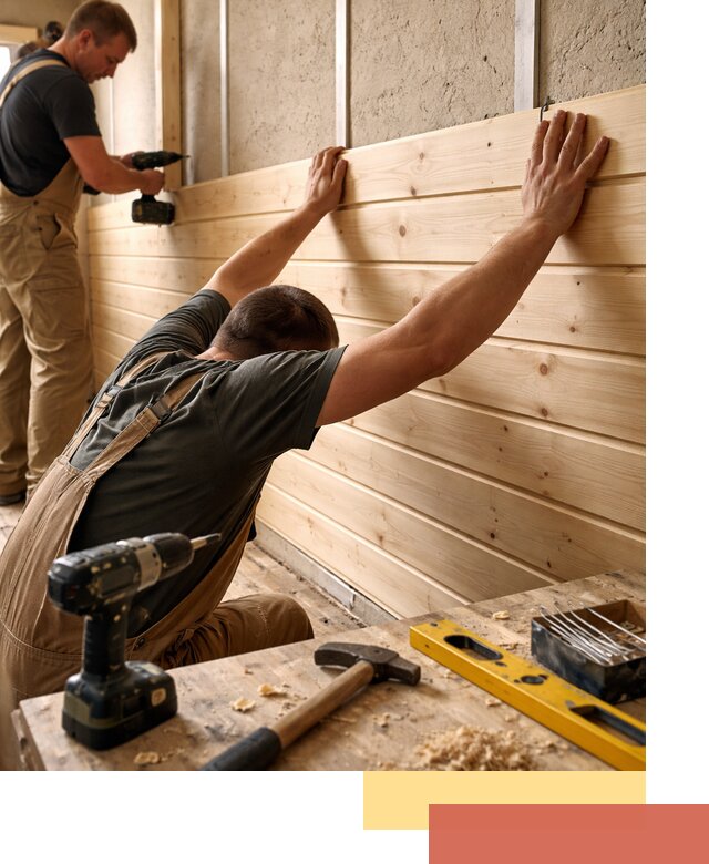 Монтаж деревянной вагонки на стены в Сочи быстро и качественно