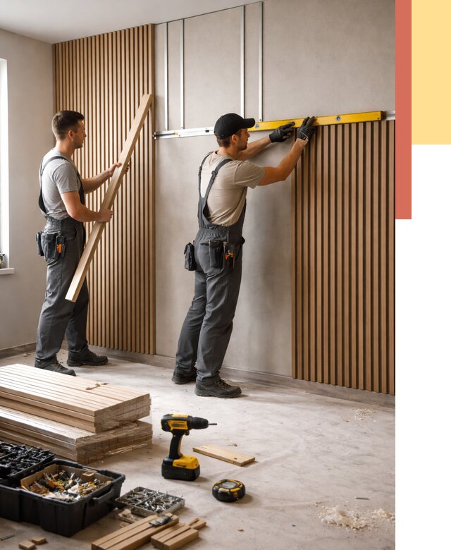 Монтаж реечных панелей на стены в Сочи от 1240 руб. — быстро и недорого | ОТДЕЛОЧНИК-Счи