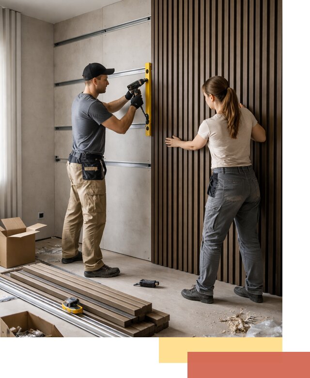 Монтаж реечных панелей на стены в Сочи