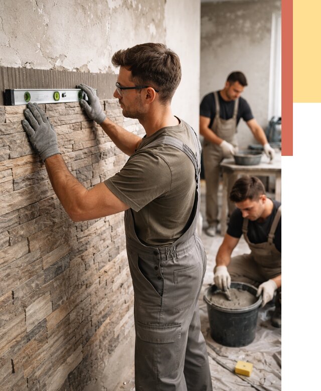 Монтаж искусственного камня в Сочи от 4651 руб. под ключ | ОТДЕЛОЧНИК-Счи