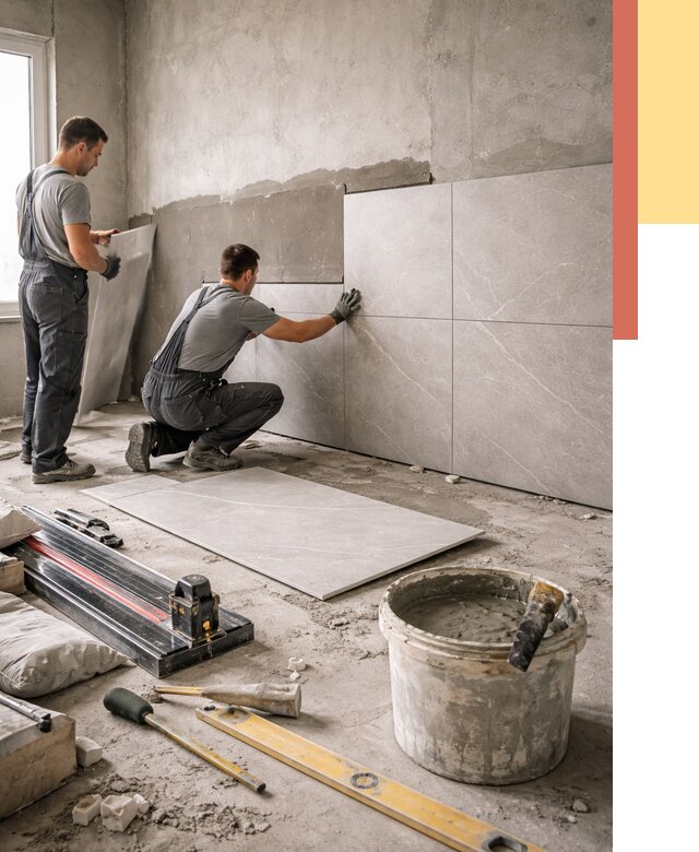 Облицовка стен керамогранитом в Сочи от 4341 руб./м² — услуги под ключ | ОТДЕЛОЧНИК-Счи