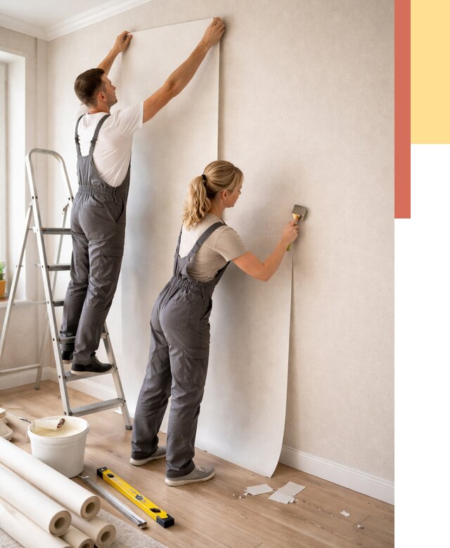 Поклейка флизелиновых обоев в Сочи от 6202 руб. | Быстро и недорого — ОТДЕЛОЧНИК-Счи