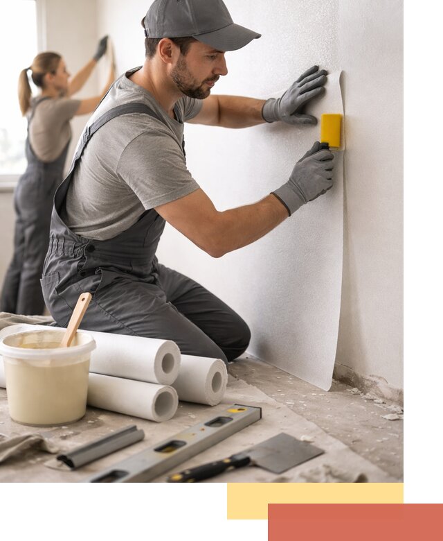 Поклейка стеклообоев профессионально в Сочи