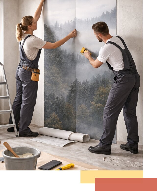 Поклейка фотообоев профессионально в Сочи под ключ