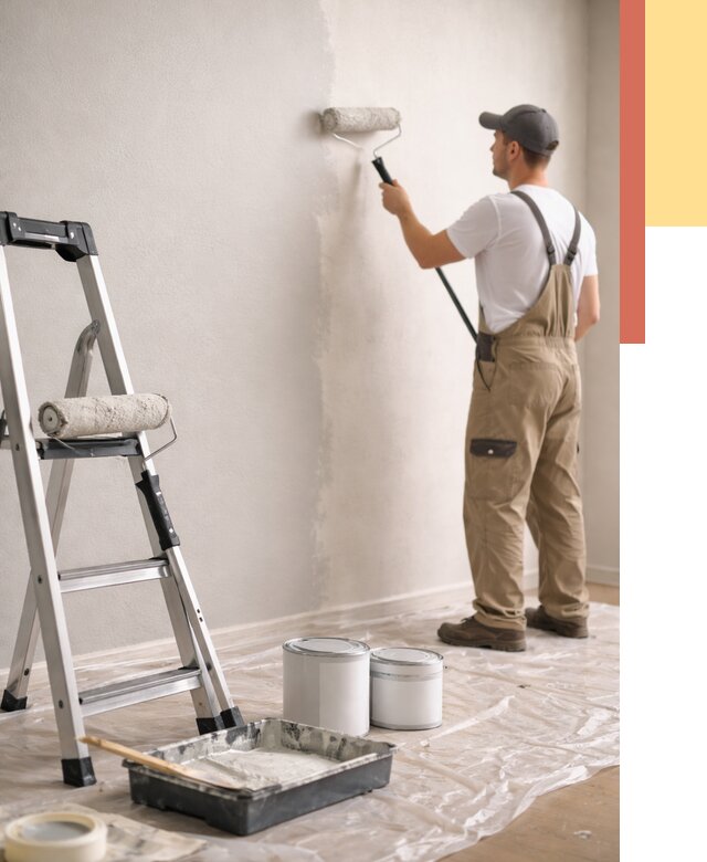 Покраска стен латексной краской в Сочи от 4651 руб. за м2 | ОТДЕЛОЧНИК-Счи