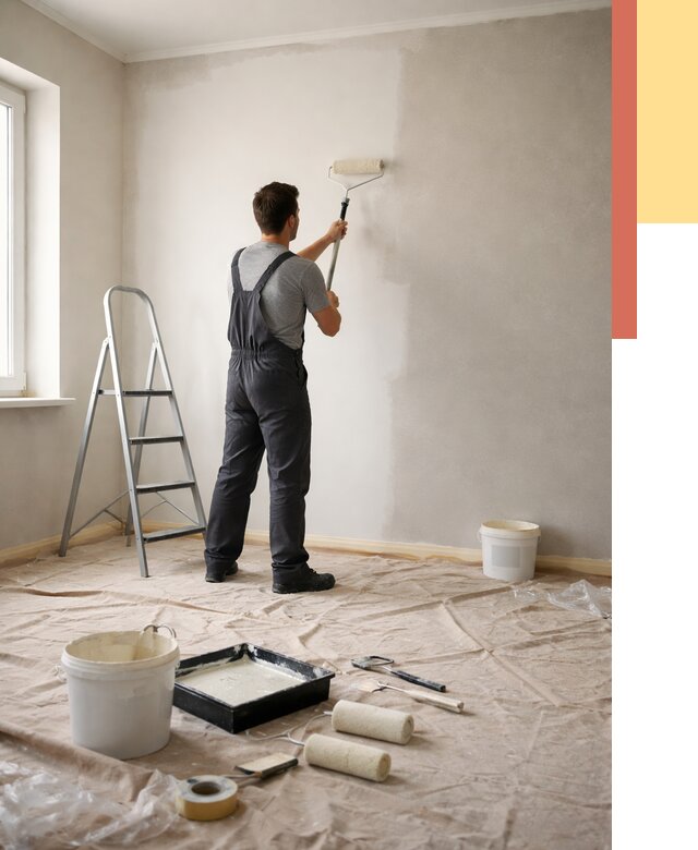 Покраска стен моющейся краской в Сочи от 362 руб./м² — быстро и недорого | ОТДЕЛОЧНИК-Счи