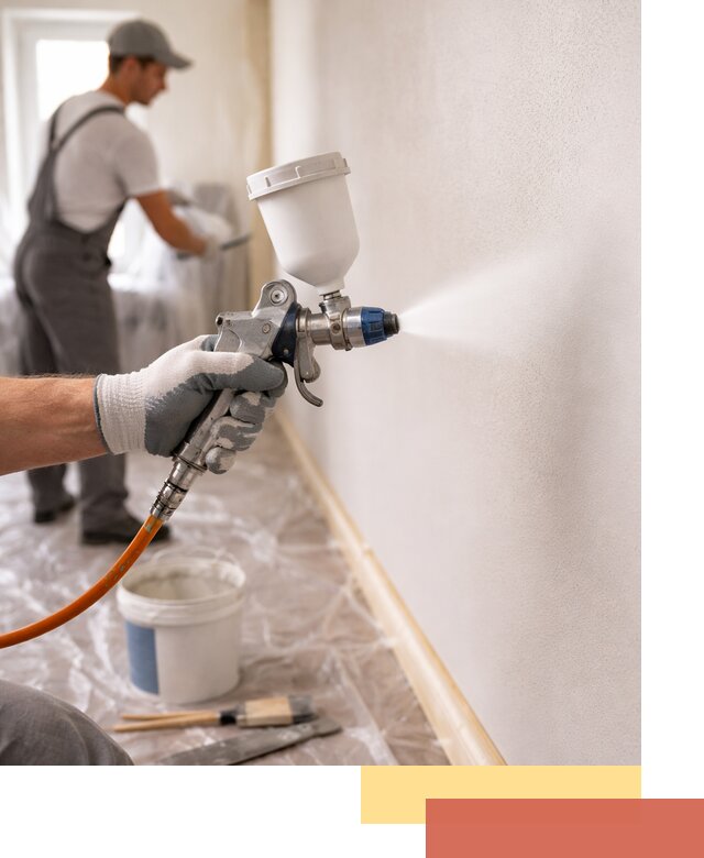 Покраска стен краскопультом в Сочи быстро и качественно