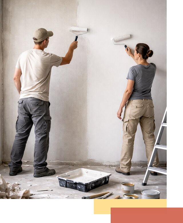 Окраска стен по стеклохолсту в Сочи качественно и долговечно