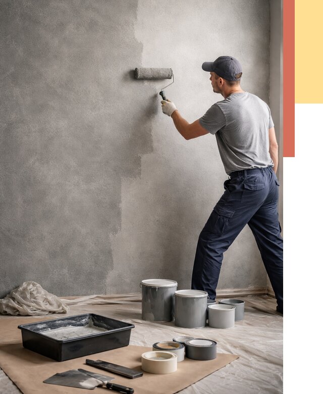 Покраска стен под бетон в Сочи от 672 руб. за м2 — быстро и недорого | ОТДЕЛОЧНИК-Счи