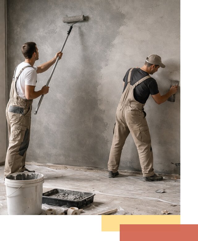 Покраска стен под бетон в Сочи профессионально и недорого