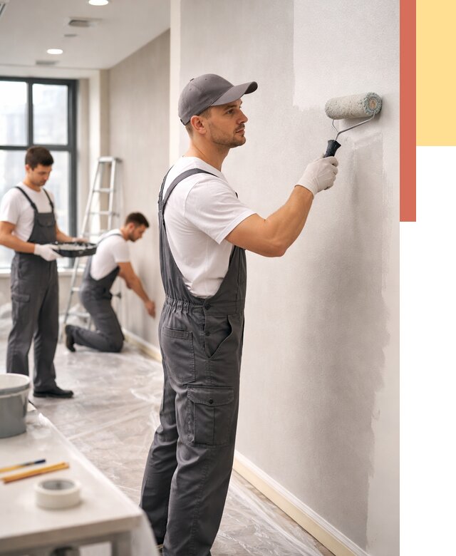 Покраска стен в офисе в Сочи от 8786 руб. — быстро и недорого | ОТДЕЛОЧНИК-Счи