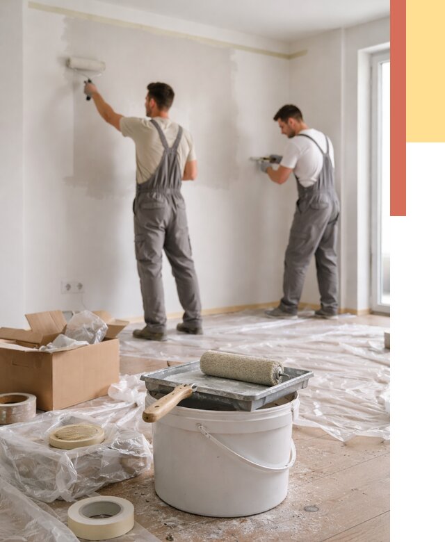 Покраска стен в квартире в Сочи от 2584 руб/м2 — быстро и недорого | ОТДЕЛОЧНИК-Счи