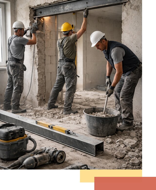 Создание проемов в стенах и несущих конструкциях в Сочи