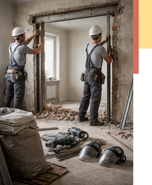 Расширение дверного проема в Сочи от 12920 руб. под ключ | ОТДЕЛОЧНИК-Счи