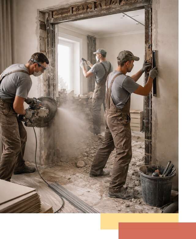 Расширение дверного проема под установку новой двери в Сочи