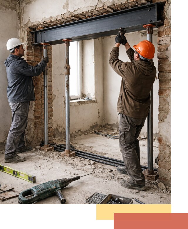 Усиление проема в стене в Сочи для расширения и безопасности