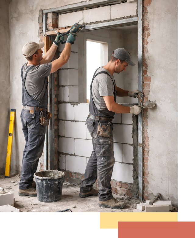 Закладка дверного проема под ключ в Сочи: демонтаж, монтаж, отделка