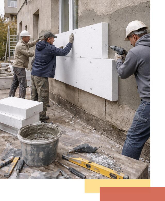 Утепление наружных стен пенопластом в Сочи