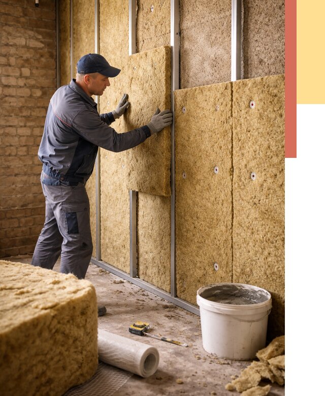 Утепление стен минватой в Сочи от 1395 руб./м2 — недорого и быстро | ОТДЕЛОЧНИК-Счи