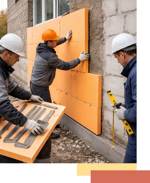 Утепление фасада пеноплексом под ключ в Сочи