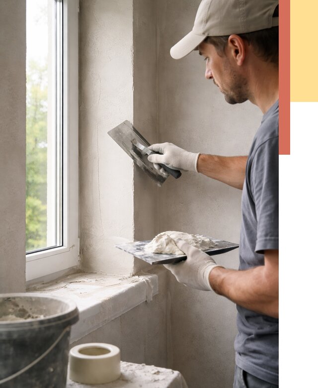 Штукатурка откосов в Сочи от 4651 руб/м² — услуги и выравнивание под ключ | ОТДЕЛОЧНИК-Счи