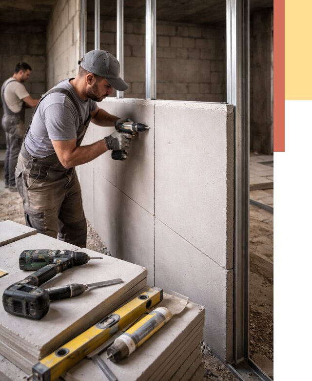 Кладка влагостойких перегородок ПГП в Сочи от 1240 руб. под ключ | ОТДЕЛОЧНИК-Счи