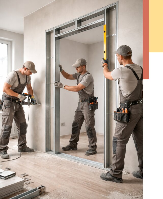 Устройство дверного проема в перегородке в Сочи от 4651 руб. под ключ | ОТДЕЛОЧНИК-Счи