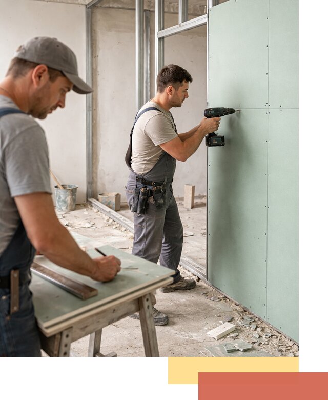 Перегородки из влагостойкого гипсокартона под ключ в Сочи